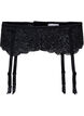 Lace garter holder, Black, Packshot image number 0
