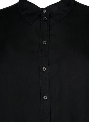 	 Long shirt with 3/4 sleeves in lyocell (TENCEL™), Black, Packshot image number 2