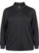Sporty cardigan with zipper and pockets, Black, Packshot image number 0