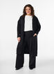 Long, open cardigan with pockets, Black, Model image number 0