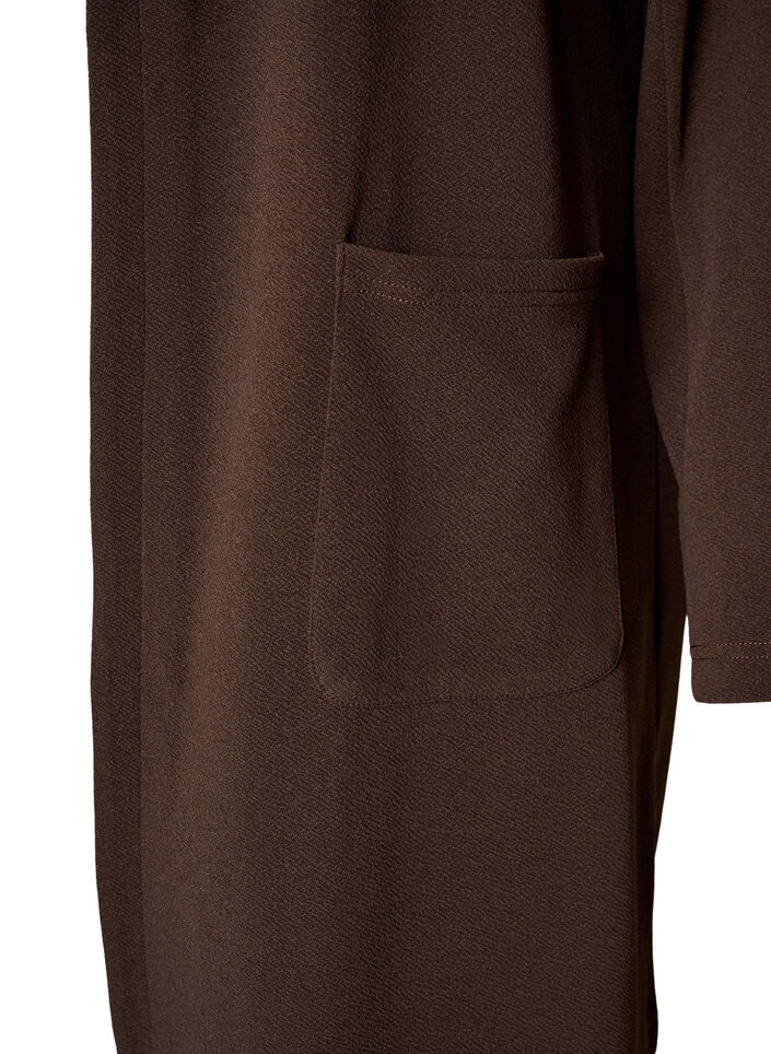 Long blazer with pockets, Brown, Packshot image number 3