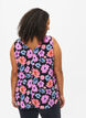 Floral top with v-neck, Black Big Flower AOP, Model image number 1