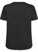 Organic cotton t-shirt with print, Black, Packshot image number 1