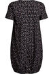 Short-sleeved, printed cotton dress, Brown, Packshot image number 1
