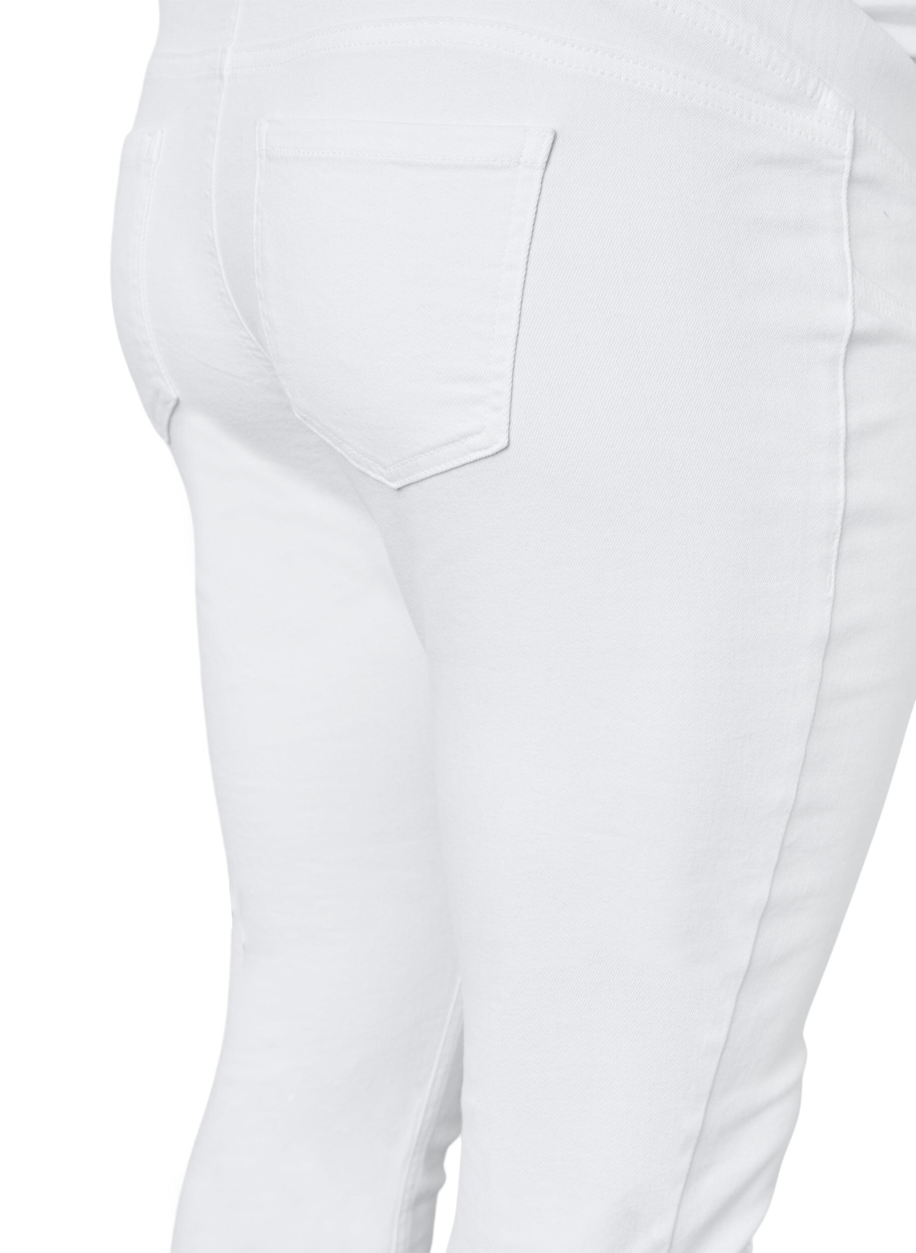 Zizzifashion Pregnancy jeggings in cotton, White, Packshot image number 3