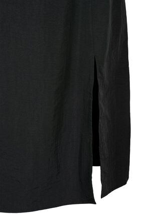 Midi skirt with slit and cargo pocket, Black, Packshot image number 3