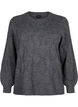 Knitted pullover with hole pattern, Dark Grey Melange, Packshot image number 0