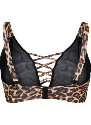 Leopard print bikini bra with thong detail, Autentic Leopard, Packshot image number 1