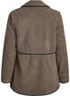 Soft teddy jacket with contrast details, Brown, Packshot image number 1