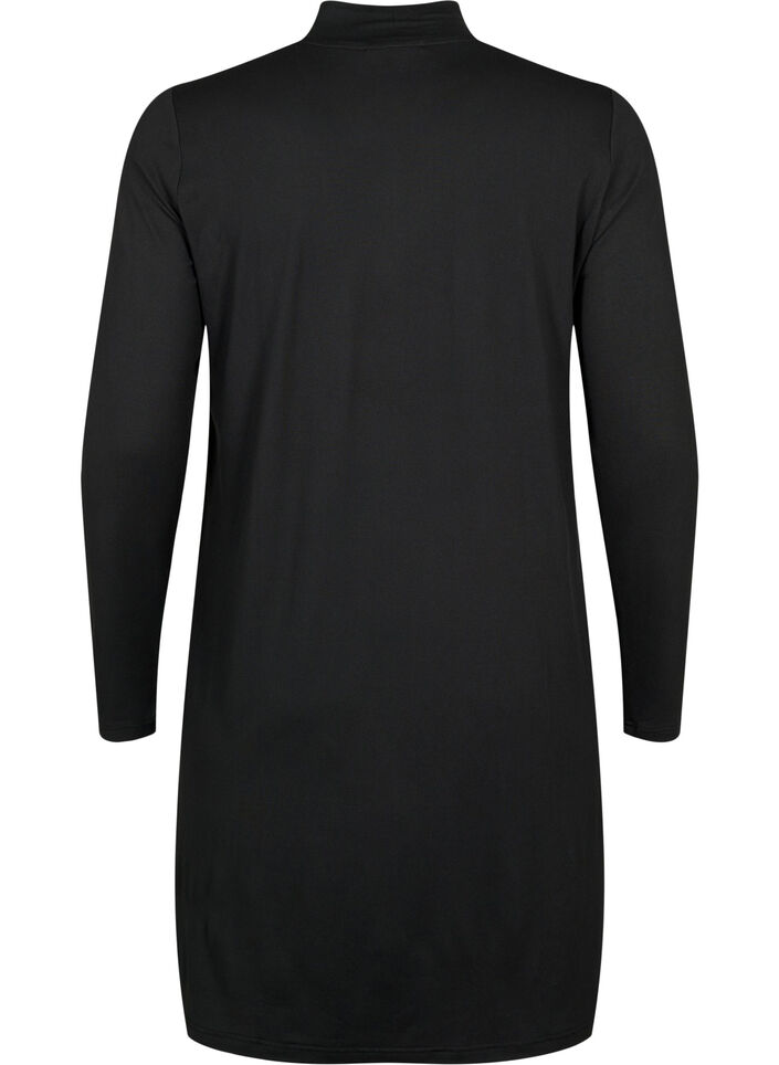 FLASH - Long sleeve dress with turtleneck, Black, Packshot image number 1