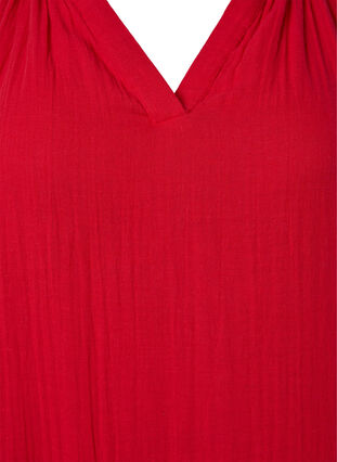 Waist dress with short sleeves in cotton, Barbados Cherry, Packshot image number 2