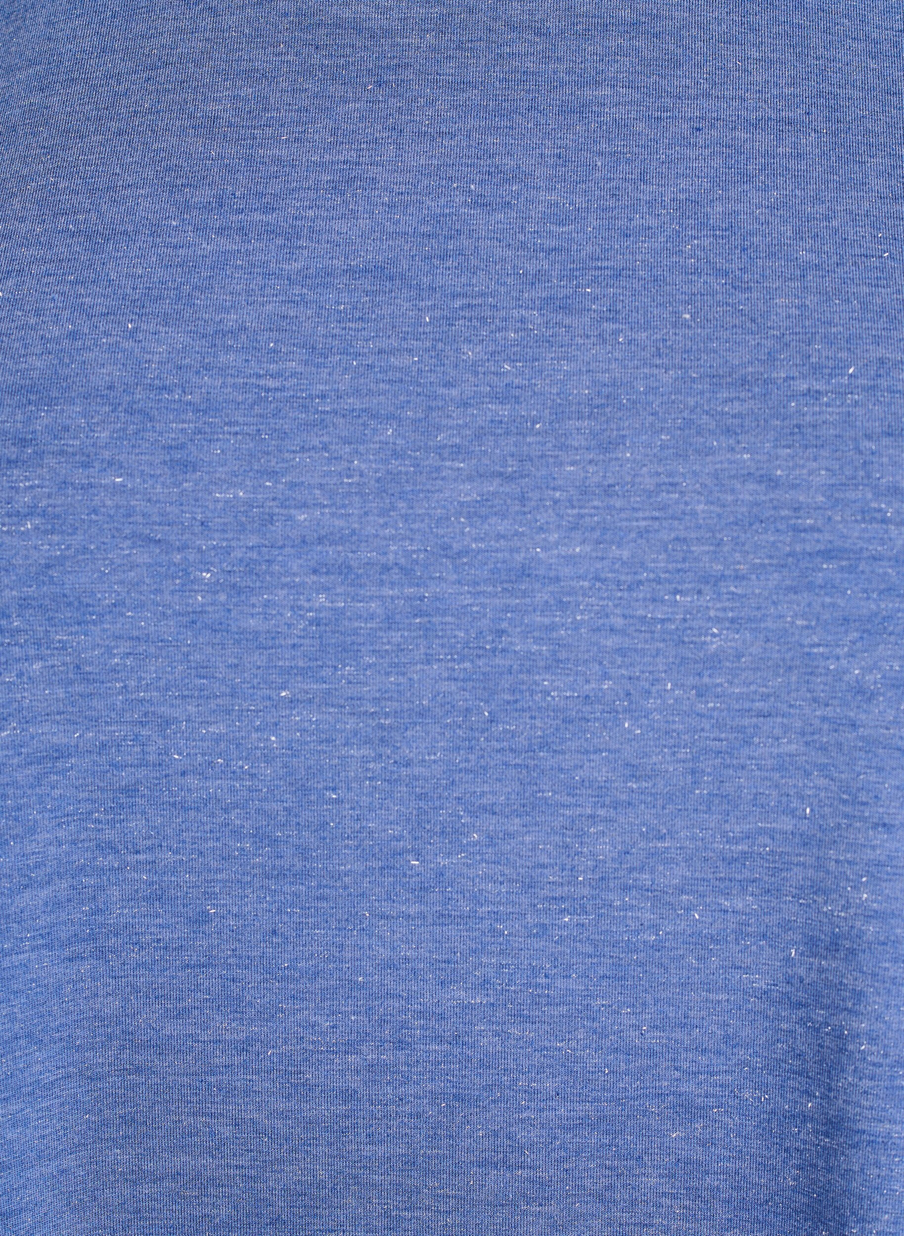 Zizzifashion T-shirt with glitter and short puff sleeves, Blue, Packshot image number 2