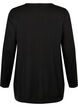 Knitted blouse in cotton-viscose blend, Black, Packshot image number 1