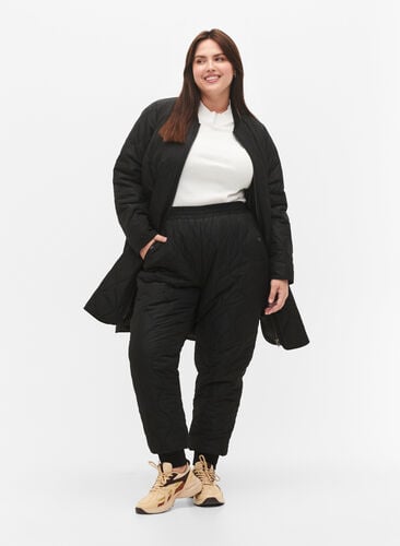 Quilted thermal pants, Black, Model image number 0