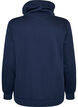 Sweatshirt with high collar and pockets, Blue, Packshot image number 1