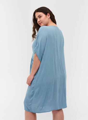 Short-sleeved viscose beach dress, Citadel, Model image number 1