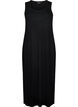 Sleeveless ribbed dress in viscose, Black, Packshot image number 0