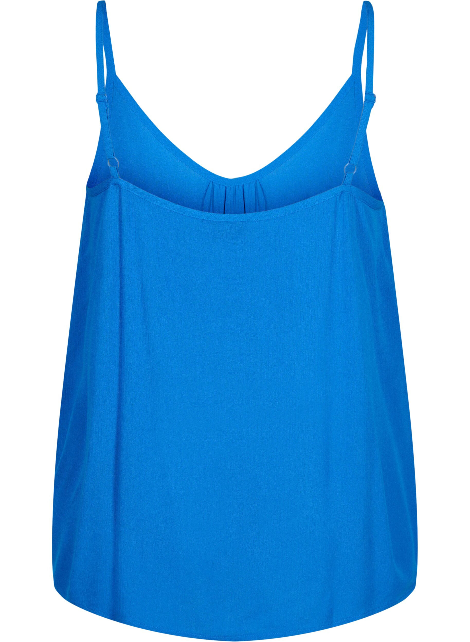Zizzifashion Strap top in viscose, Blue, Packshot image number 1
