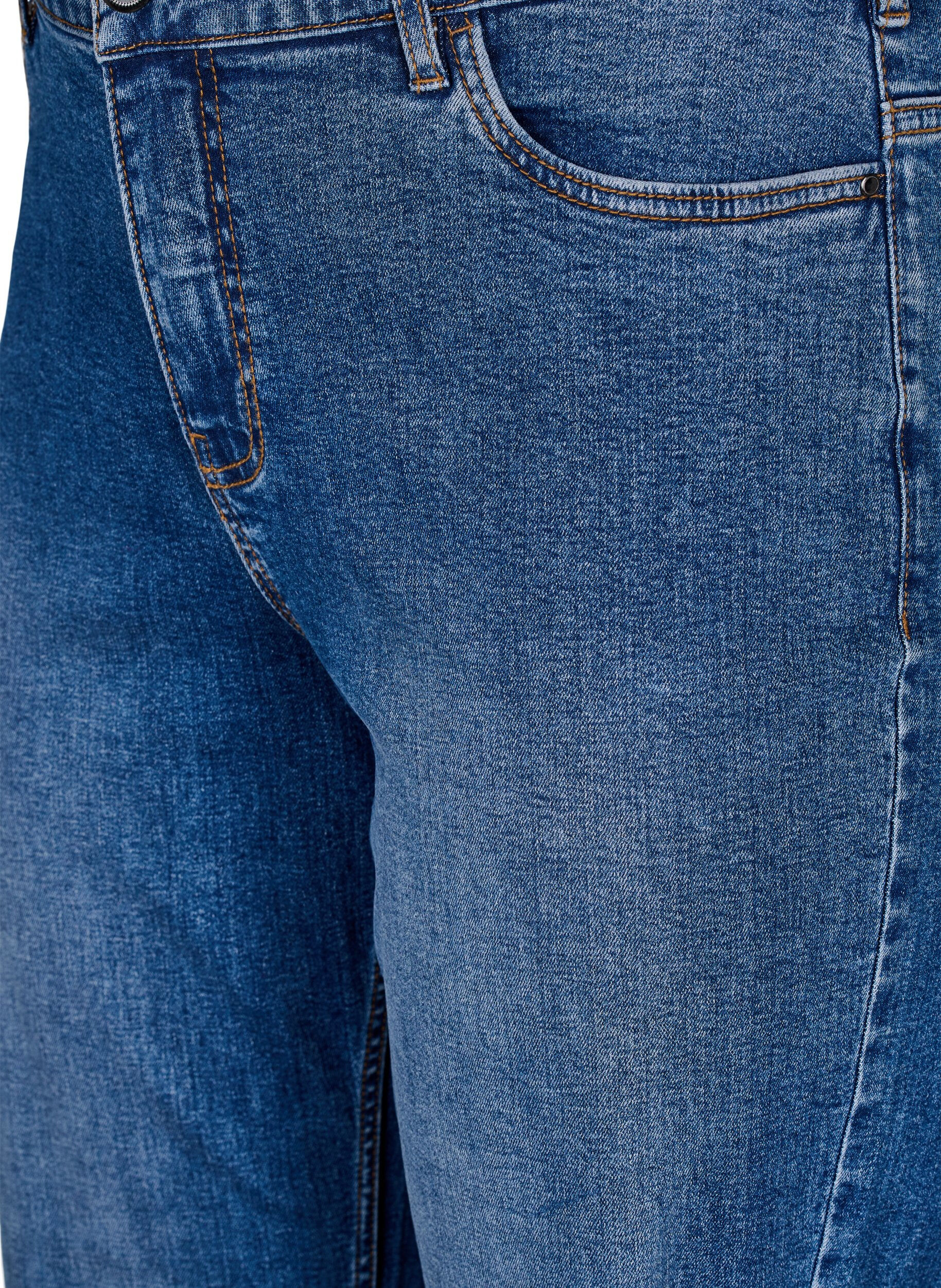 Zizzifashion High-waisted Gemma jeans with a regular fit, Blue, Packshot image number 2