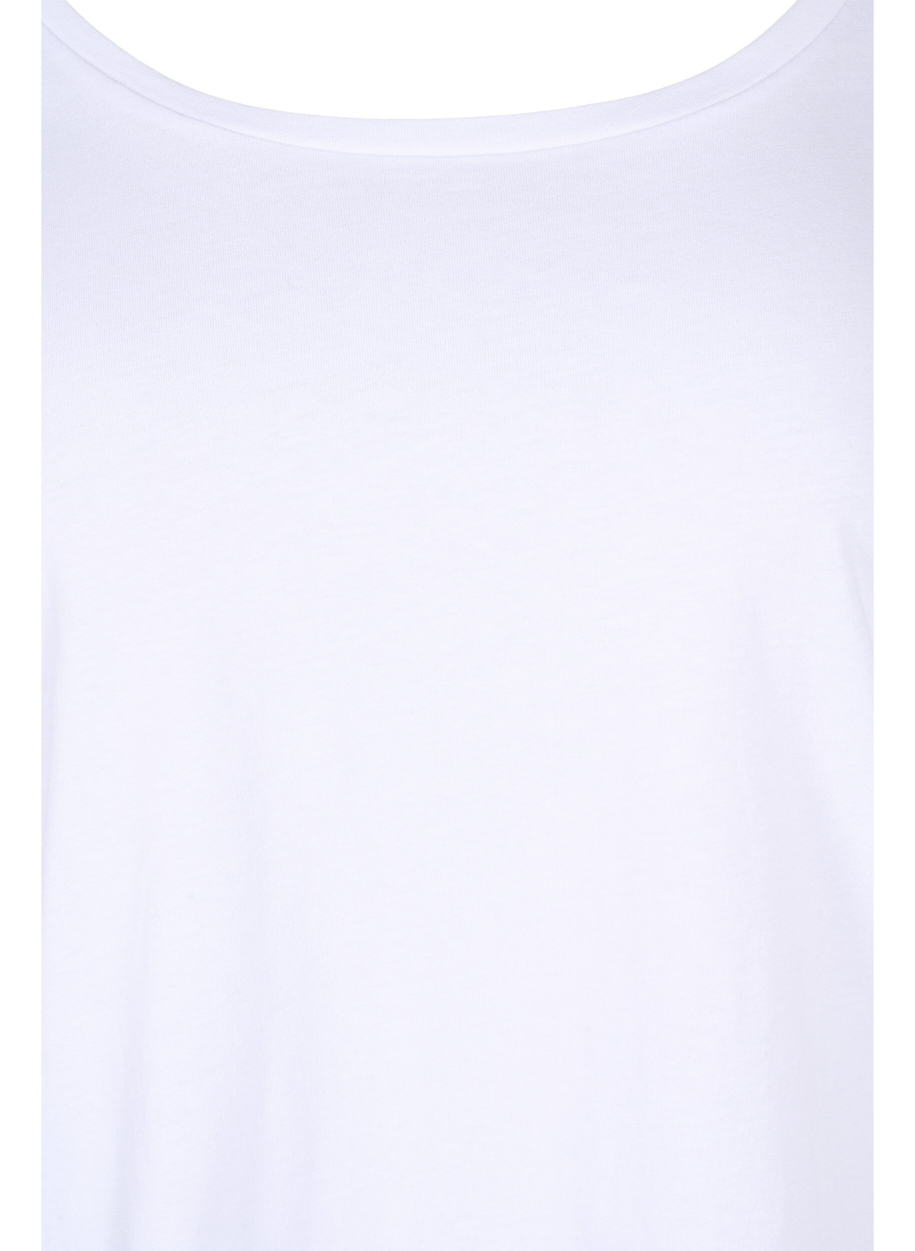 Zizzifashion Basic cotton blouse 2-pack, Navy B/B White, Packshot image number 3