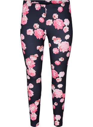 Printed leggings, Flower AOP, Packshot image number 0
