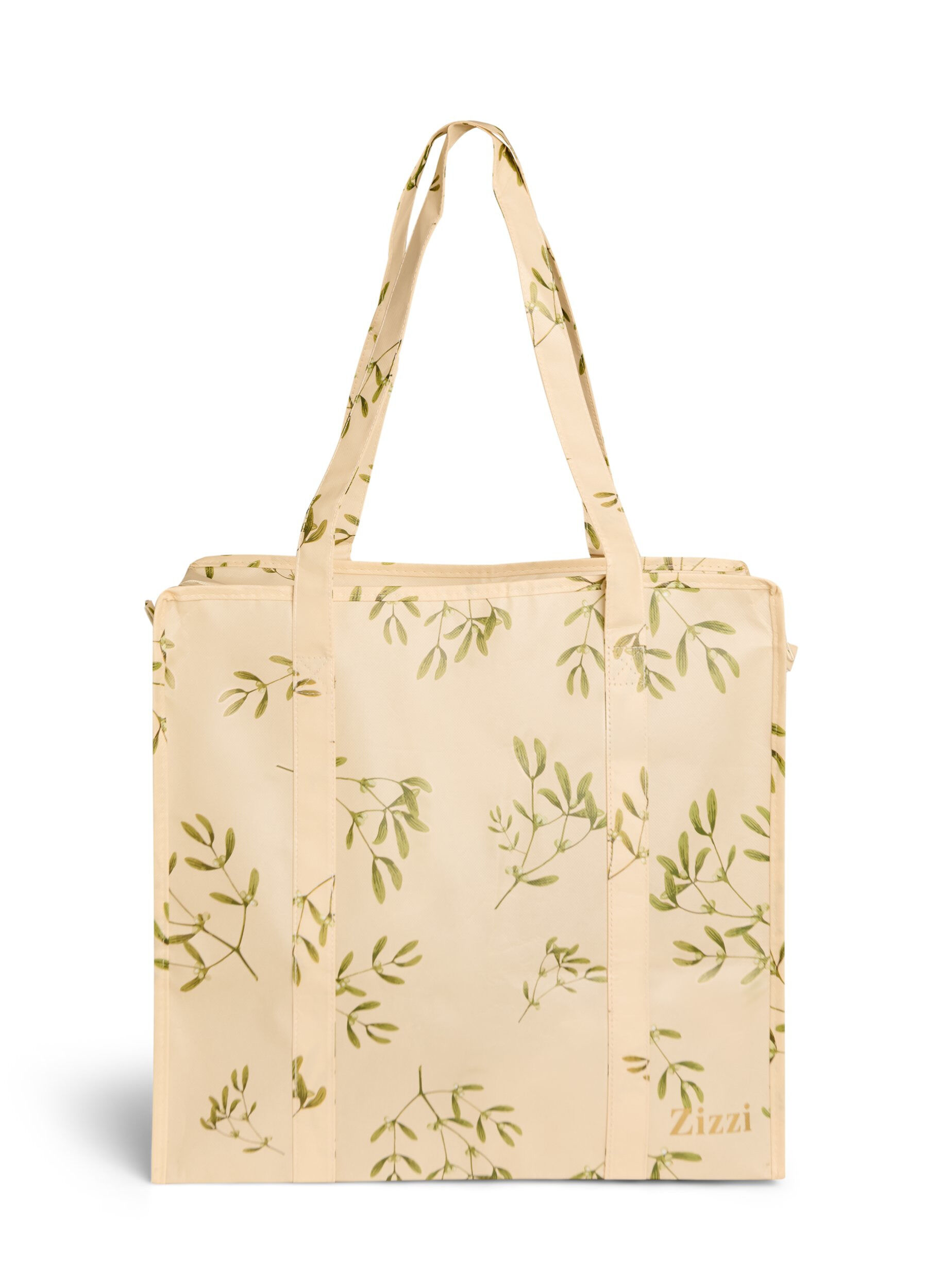 Zizzifashion Shopping bag with zipper, Beige, Packshot image number 1