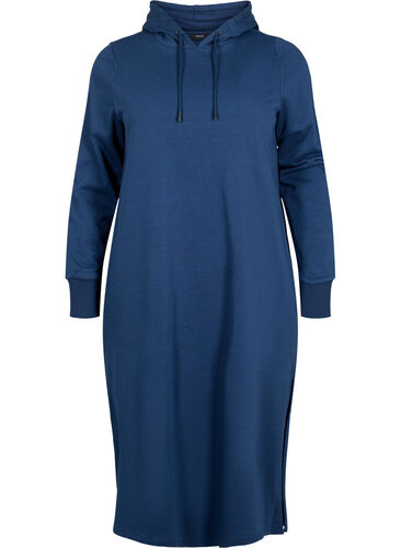 Hooded sweatshirt dress, Dress Blues, Packshot image number 0