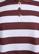 Striped polo shirt with long sleeves, Dark Bordeaux, Packshot image number 2