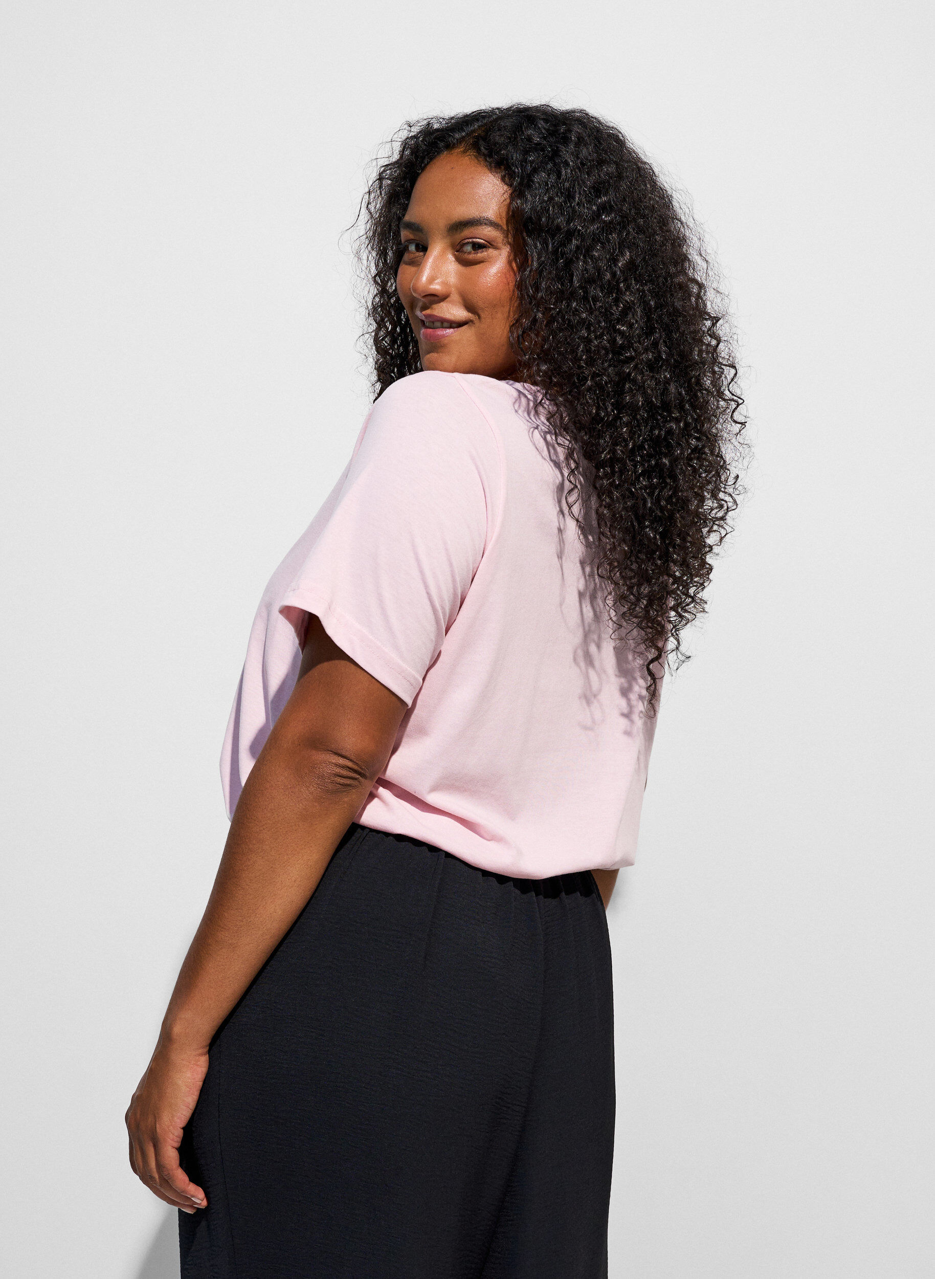 ZizzifashionT-shirt with motif, Pink, Model image number 2