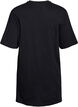 Knee-length cotton T-shirt dress, Black, Packshot image number 1