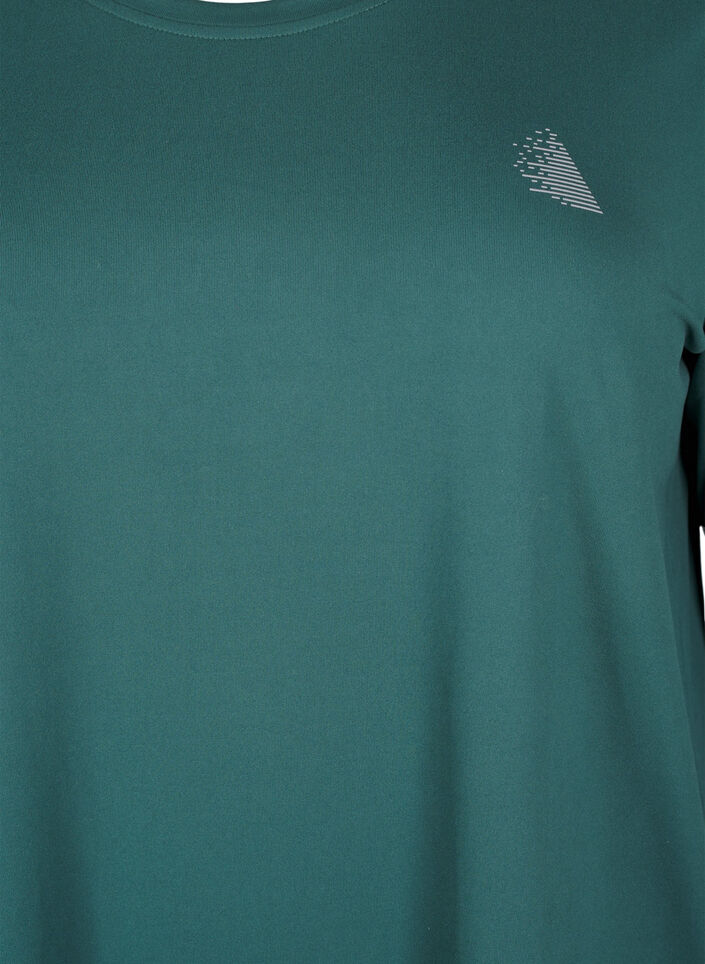 Workout top with 3/4 sleeves, Green, Packshot image number 2