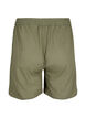 Loose shorts in cotton blend with linen, Deep Lichen Green, Packshot image number 1