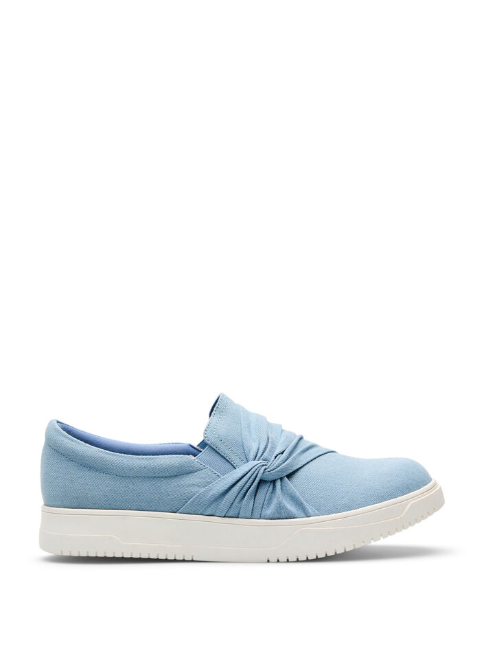 Wide fit - Slip-on with knot detail, Blue, Packshot image number 0