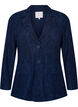 Lace blazer with button closure, Blue, Packshot image number 0