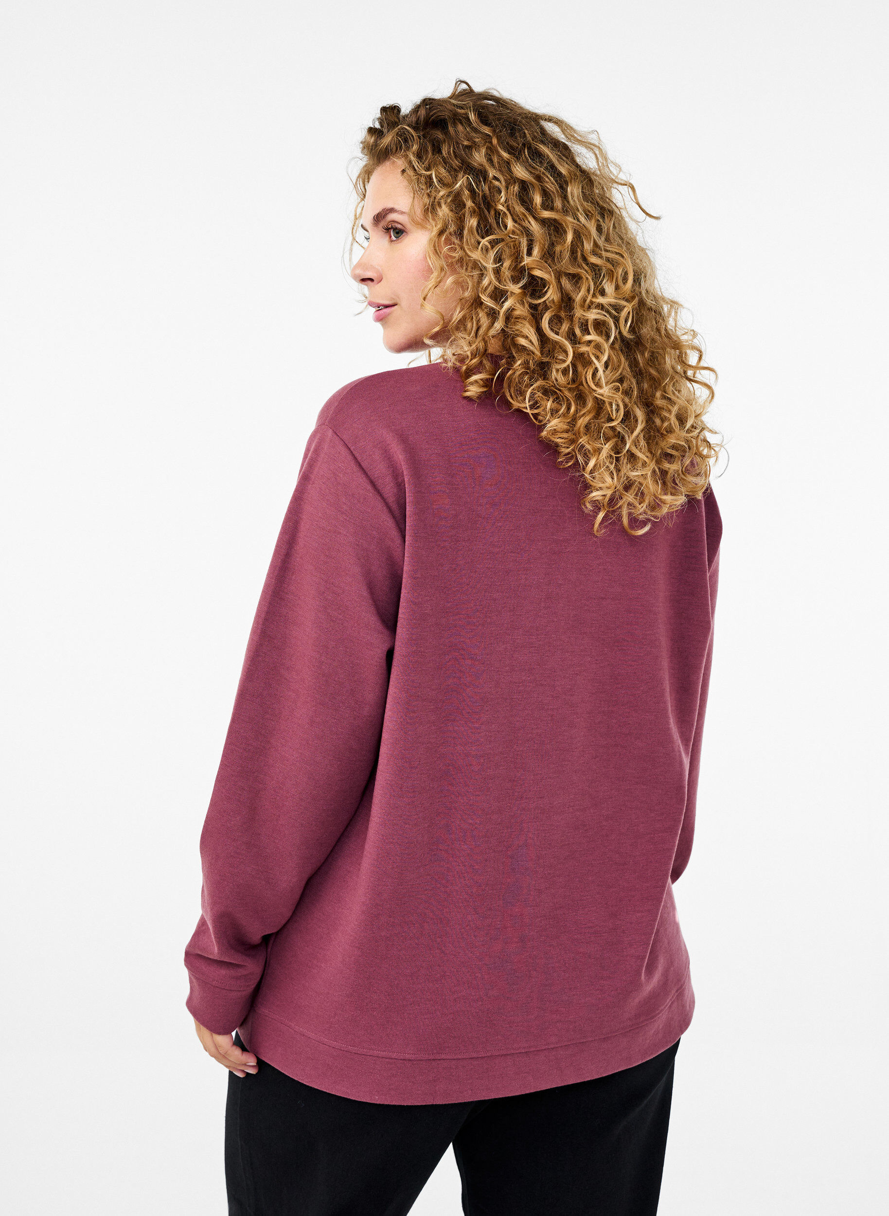 Zizzifashion FLASH - Sweatshirt with crew neck, Brown, Model image number 2