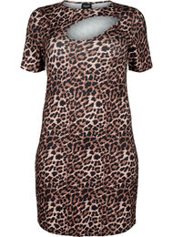Close-fitting leopard print dress with a cut-out, Leopard AOP, Packshot