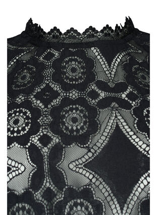 Long sleeved lace dress, Black, Packshot image number 2