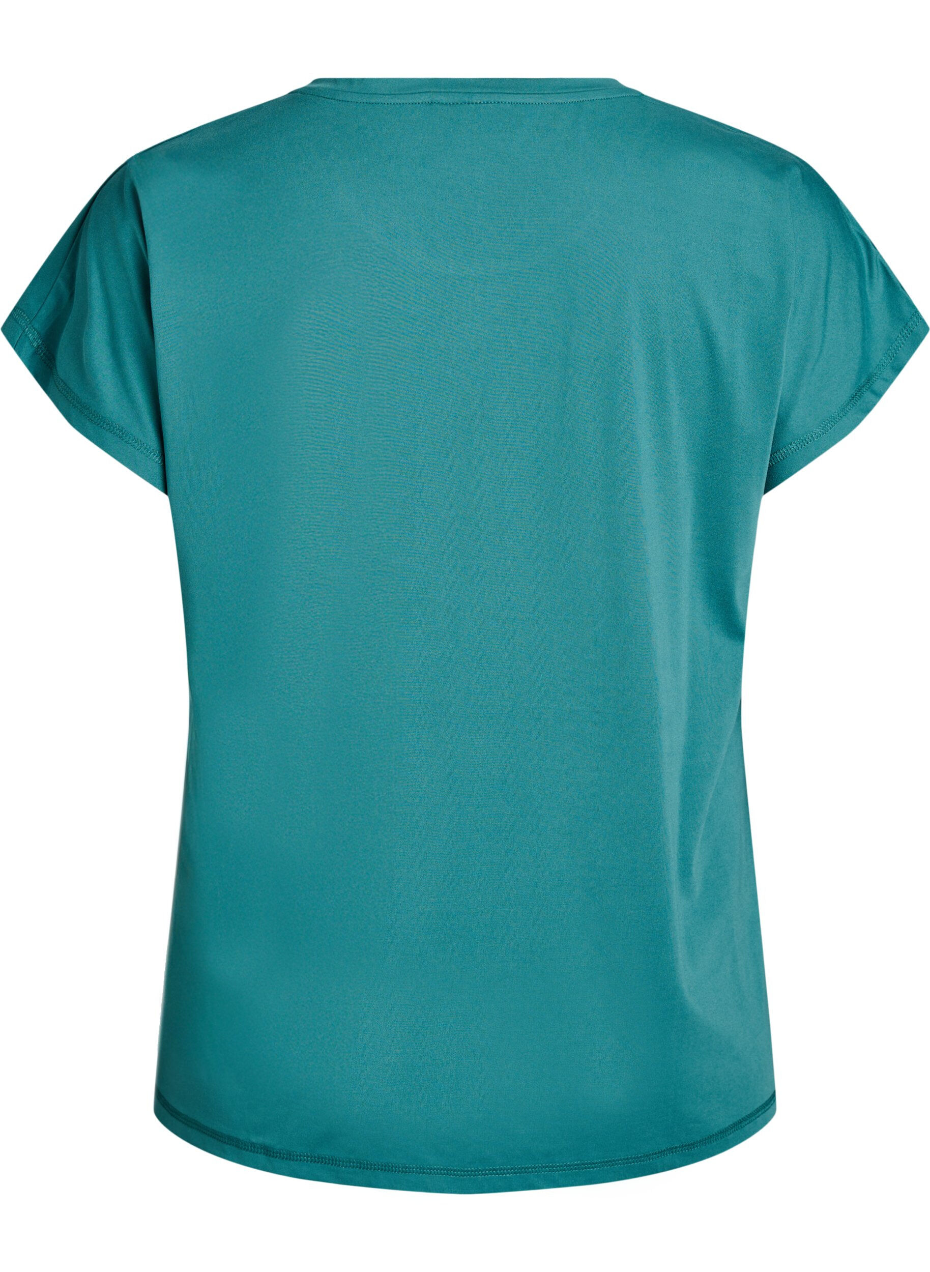 ZizzifashionSolid-coloured training T-shirt, Petrol, Packshot image number 1
