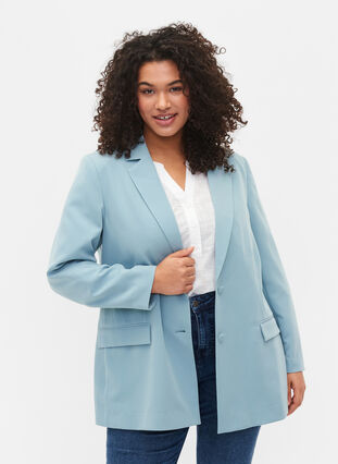 Classic blazer with button fastening, Citadel, Model image number 0