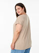 Loose t-shirt with round neck, Brown, Model image number 2