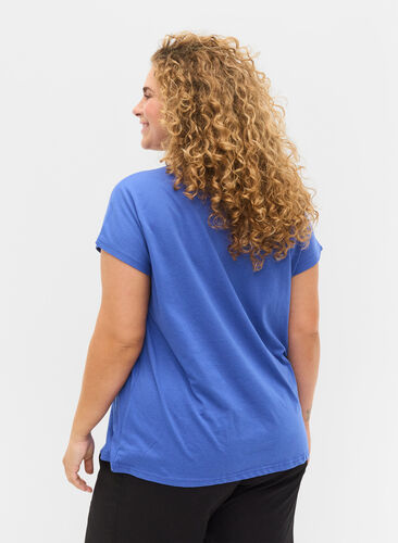 Cotton mix t-shirt, Dazzling Blue, Model image number 1