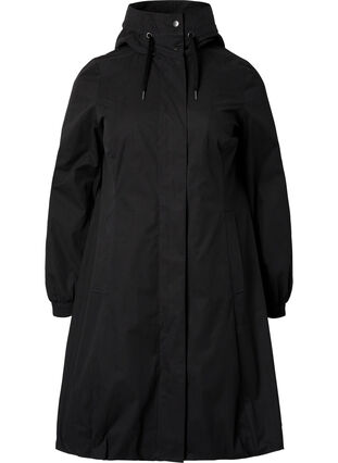 Jacket with hood, Black, Packshot image number 0
