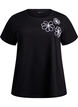 T-shirt with decorative details, Black, Packshot image number 0