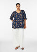 Shirt blouse with 1/2 sleeves, Blue, Model image number 1