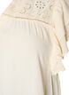 Tunic with broderie anglaise and ruffle sleeves, Beige, Packshot image number 2