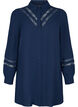 Long shirt with lace details, Navy Blazer, Packshot image number 0
