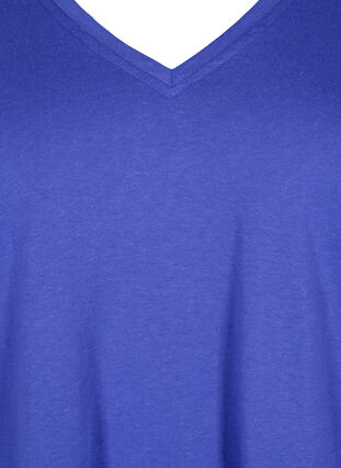 FLASH - T-shirt with v-neck, Royal Blue, Packshot image number 2