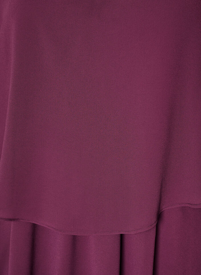 Short chiffon party dress with layered effect, Red, Packshot image number 2