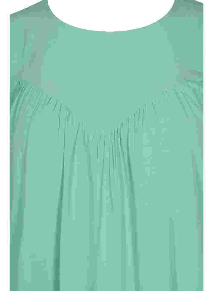 A-line blouse in viscose, Dusty Jade Green, Packshot image number 3