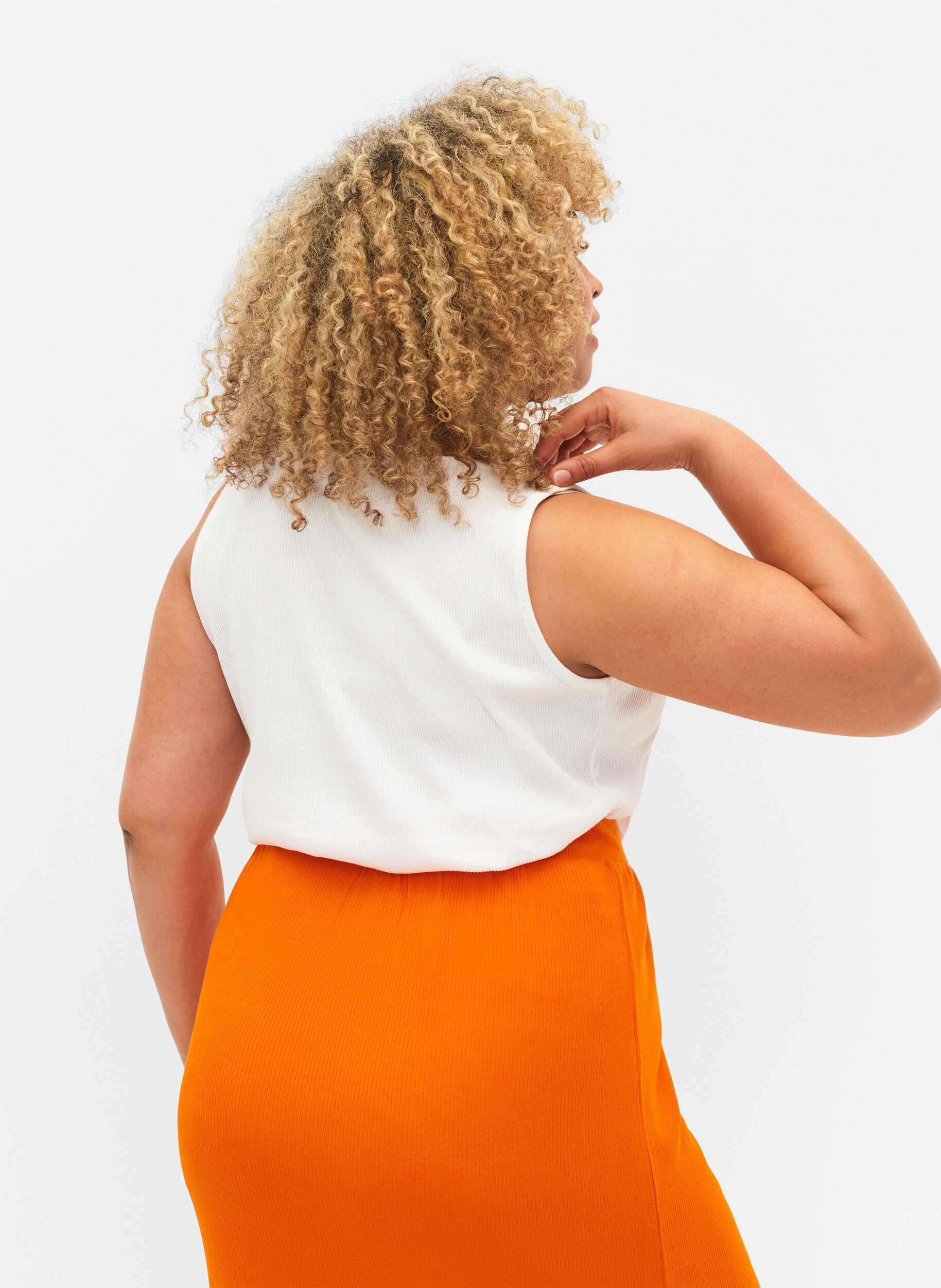 Zizzifashion 2-pack basic tank top with rib, Black/Bright White, Model image number 1